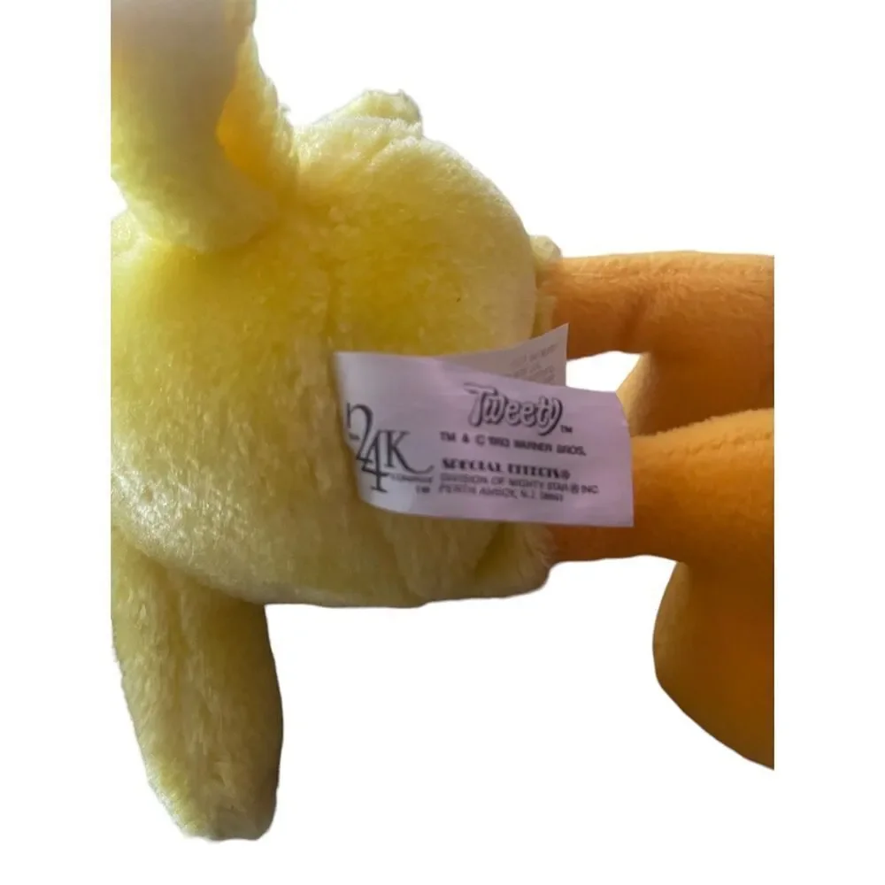 Warner Bros Kids Yellow Polyester Fiber Looney Tunes Tweety Bird Plush Toy